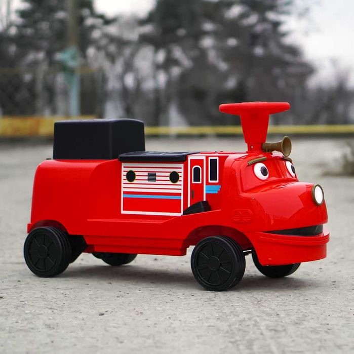 Trenulet electric pentru 2 copii CHUGGINGTON, 2x45W 12V, #RED