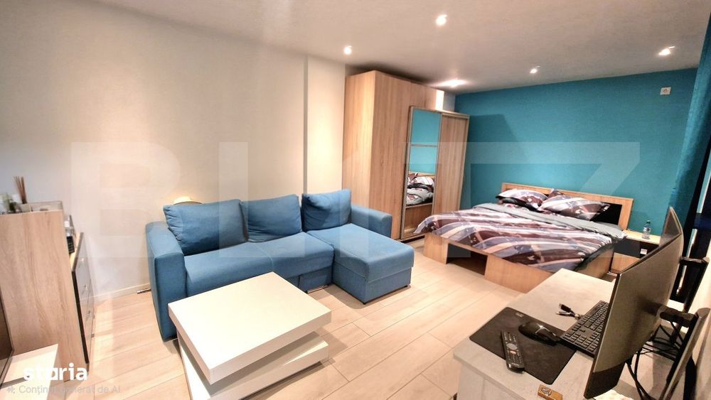 Apartament cu 2 dormitoare, gradina, bucatarie cu dining parcare, zona