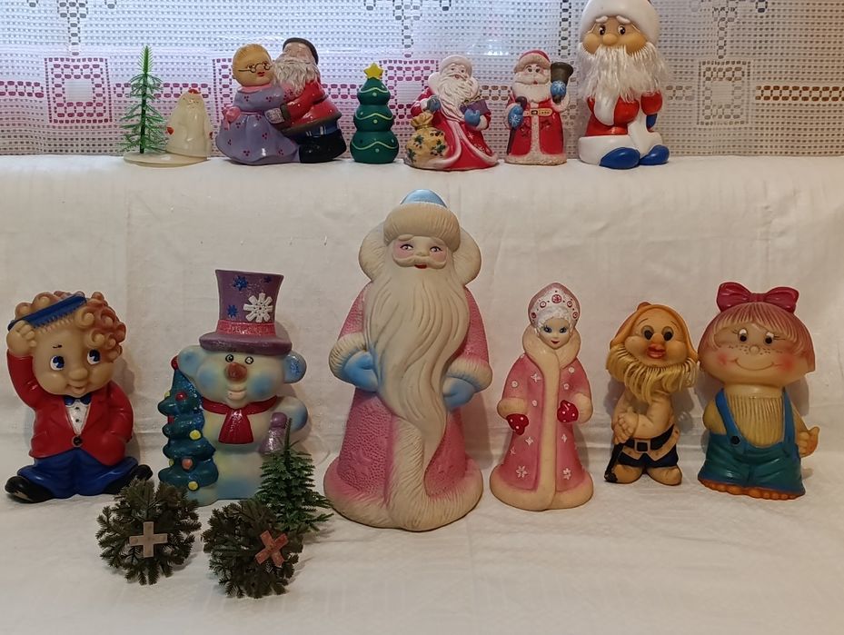 Новогодние гирлянды , игрушки , дед Морозы , снегурочки СССР