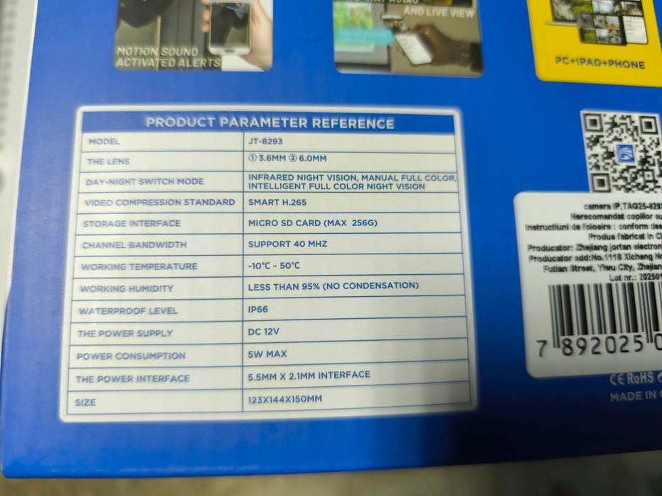 Camera supraveghere Jortan IP wifi dubla