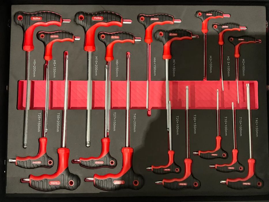 Carucior Echipat cu Scule SG WERKZEUGE BLACKLINE 2025 - 7 Sertare Complet Echipate (266 Piese)