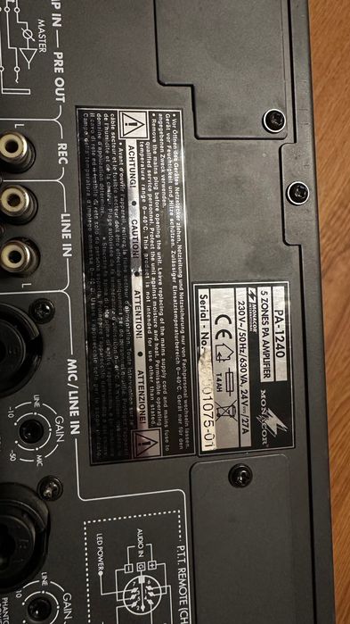Monacor PA 1240  amplificator audio  Defecta