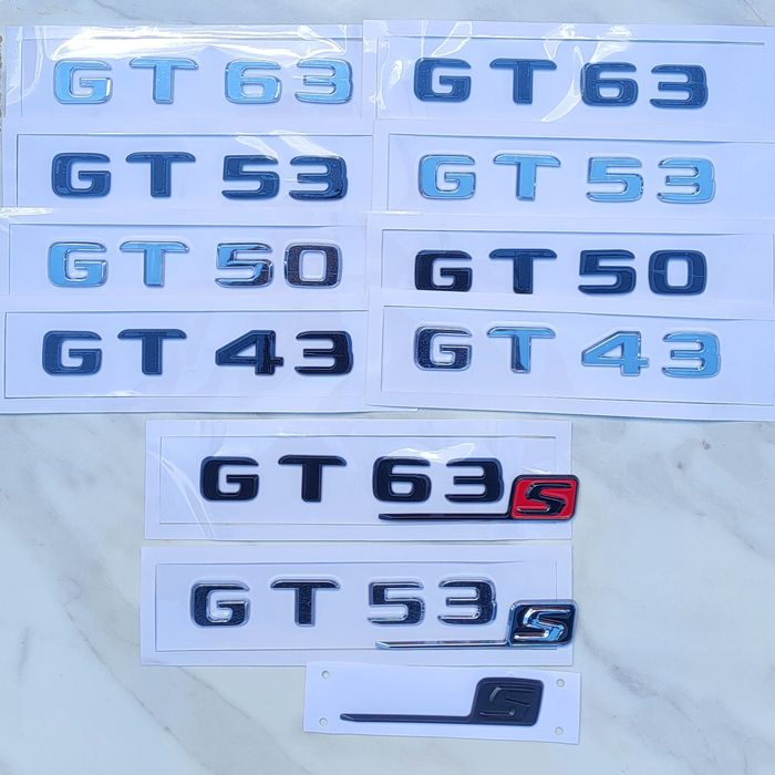 Надписи за Мерцедес GT63, GT53, GT43 \ Емблеми GT за Mercedes / GT63S