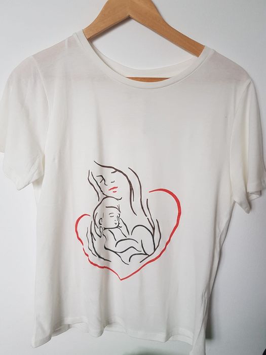 Tricou pictat pe comanda maternitate/familie/sarcina