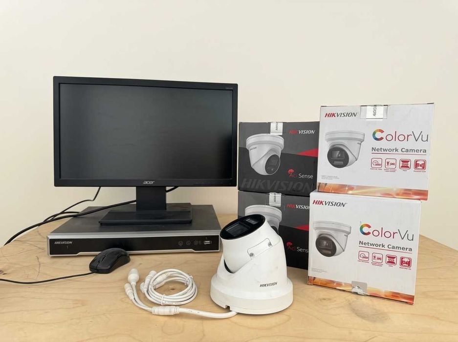 Видеорегистратор Hikvision DS-7616NI-I2/16P + камера + моноблок