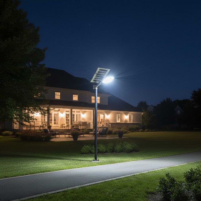 Соларна LED улична лампа IP67 – 50W / 100W / 300W мощна светлина без с