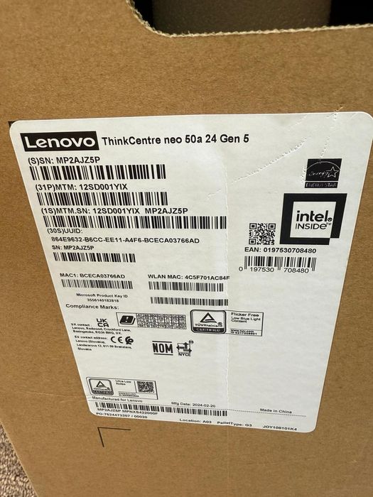 SeLenovo ThinkCentre neo 50a Gen 5 23.8 inch FHD IPS Proce
