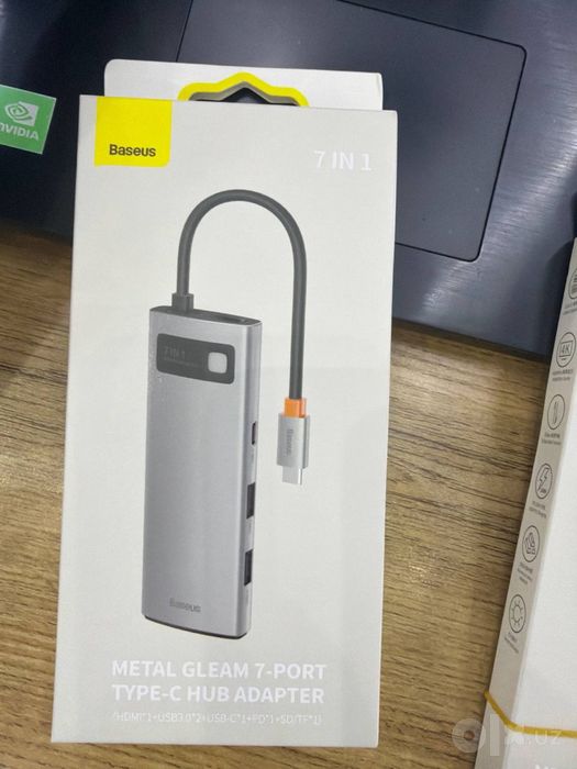 USB-концентратор  7-в-1 для ноутбука Hub Type-C Baseus. ест Доставка