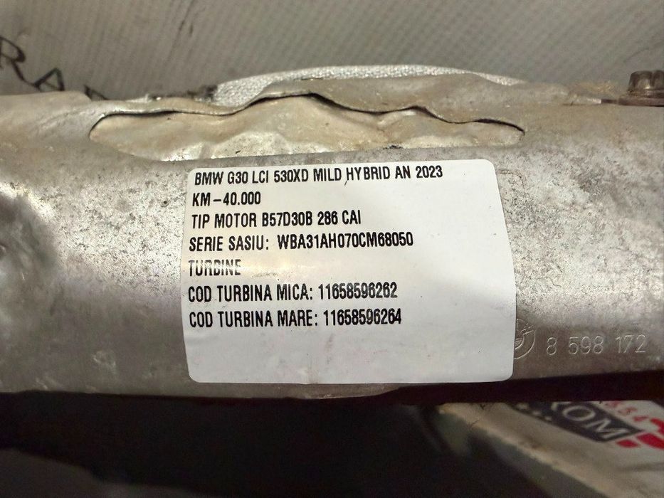 Set Turbine Bi-Turbo 40000KM 8596261 / 8596263 BMW 3.0 D
