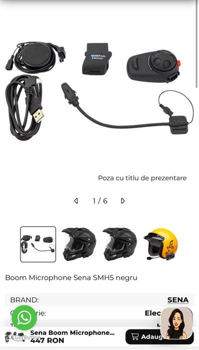 INTERCOM moto SENA SMH5-10 – Bluetooth, sigilat, transport inclus