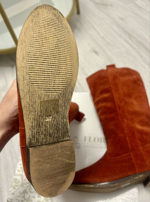 Cizme din piele intoarsa naturala Noi