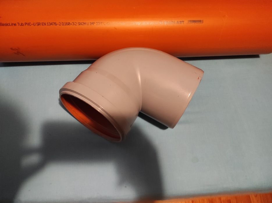 Țeava PVC 160 / Cot PVC 90° 160