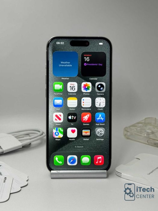 iPhone 15 Pro, 128GB, White, 100% батерия, ОТЛИЧЕН, ГАРАНЦИЯ!