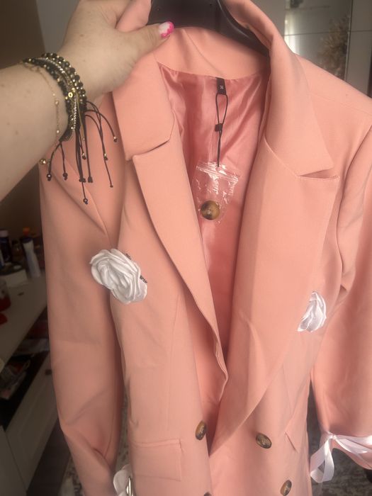 Sacou oversize, culoarea portocaliu