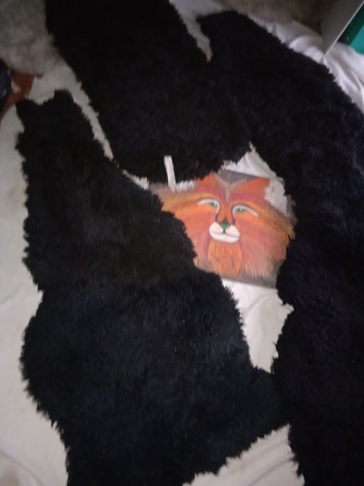 Авто чехлы натуральный мех черные и белые