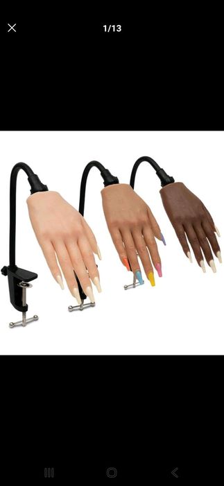 Mână Practica pt manichiura: Mana model din silicon pt manichiura unghii construcție gel, etc