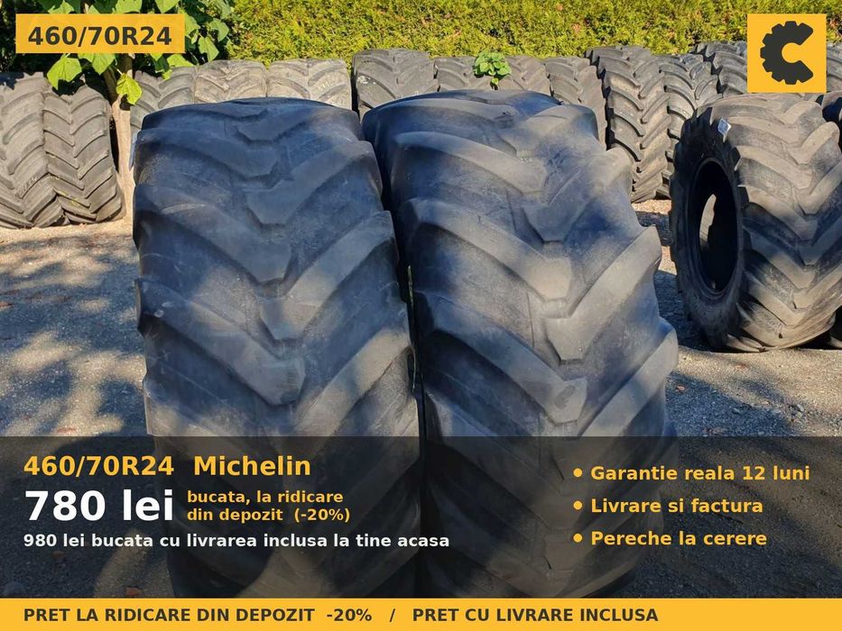 Anvelope Cauciucuri 460/70R24 460/70 R24 17.5R24 17.5-24 4607024 Michelin Incarcator Buldo si Industrial SH Second Hand DISCOUNT Oferta Pret Bun