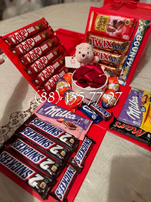 Шокобоксы подарочные коробки с шоколадами