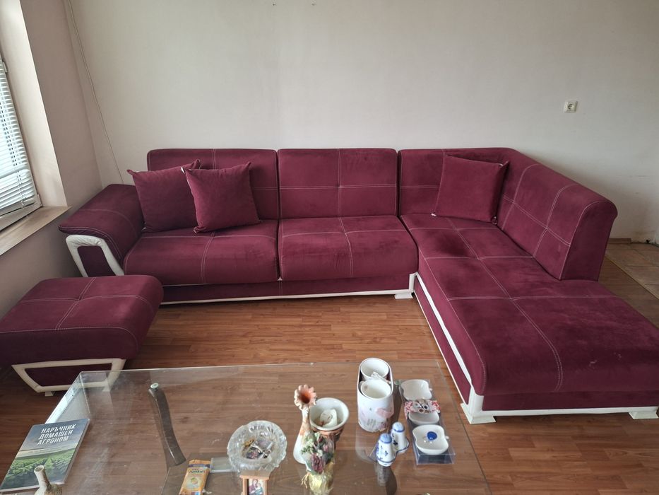 Диван Принцес II + клик-клак механизъм + табуретка