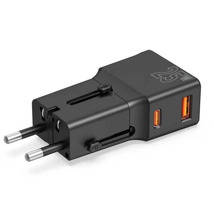 Зарядно устройство Mobile Origin Travel adapter, EU/US/UK/AU, 25W