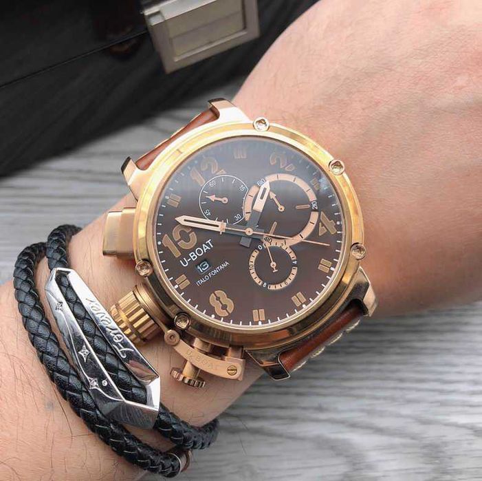 Кварцов мъжки часовник U-Boat U-51 Chimera Bronze