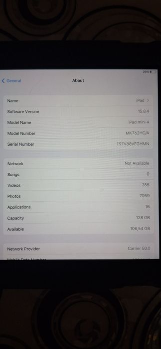 iPad mini 4 Таблета е използван само с кейс няма драскотина