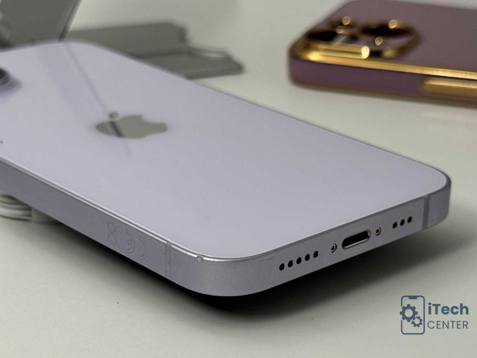 iPhone 14, 128GB, Purple, 100% батерия, КАТО НОВ, 1г. ГАРАНЦИЯ!
