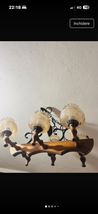 Candelabru lemn masiv