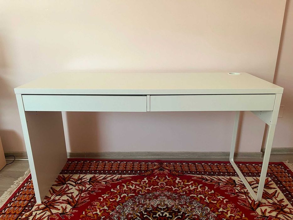 MICKE Birou, alb, 142x50 cm