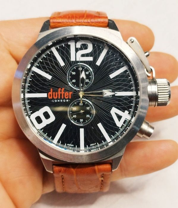 Ceas cronograf bărbătesc Duffer of London, cu dată și curea din piele