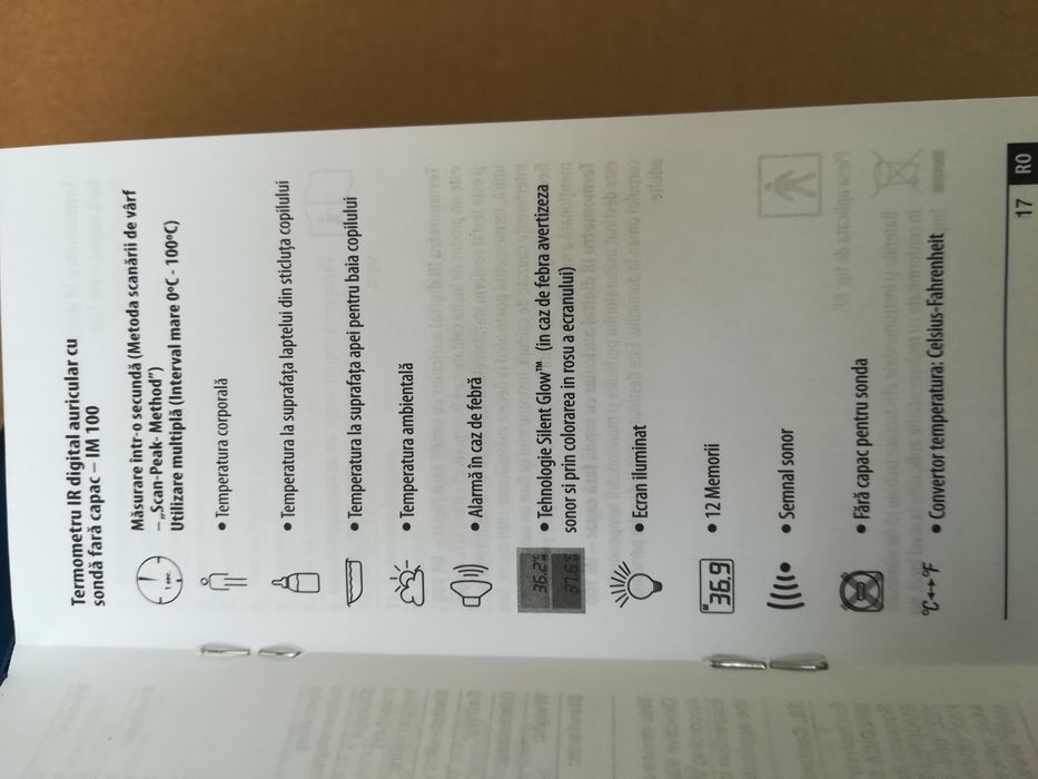 Termometru digital infrarosu utilizare multipla 0-100'C