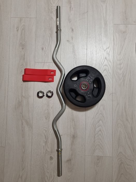 Haltera: bara Z, 2 discuri 10kg, accesorii
