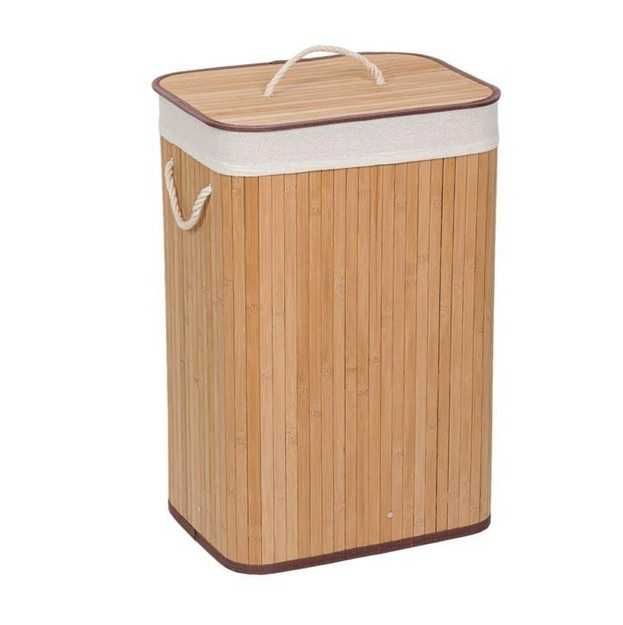 Кош с капак, бамбуково кошче за пране с капак, 40x30x60 см