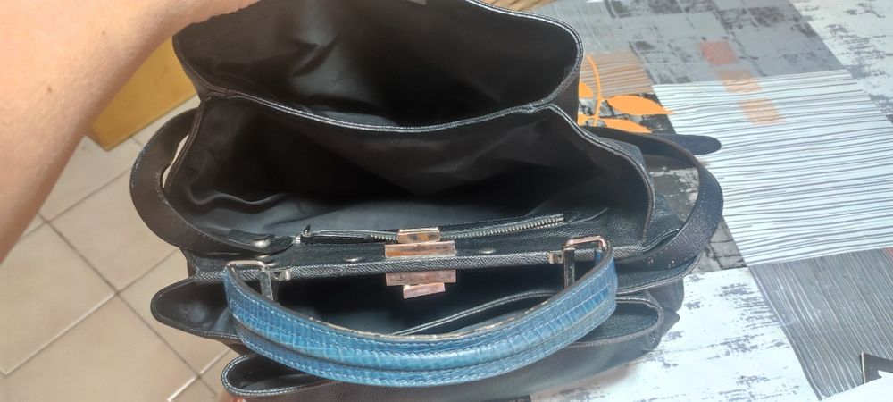 Дамска чанта, нова, голяма,  кожа,  цвят графит