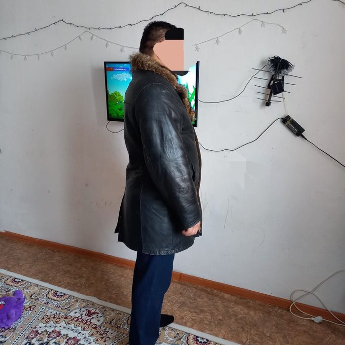 Дубленка кожаный