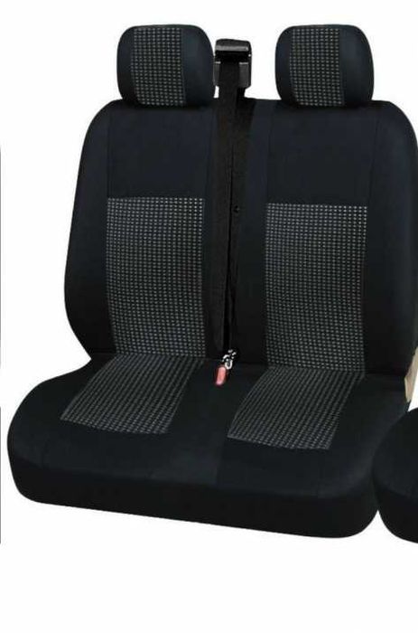 Серия LUX Черни Калъфи за седалки 2+1 за бусове Ford Transit