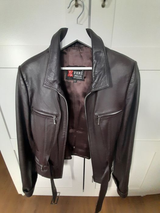Geaca piele naturala dama marinea L marca FERI