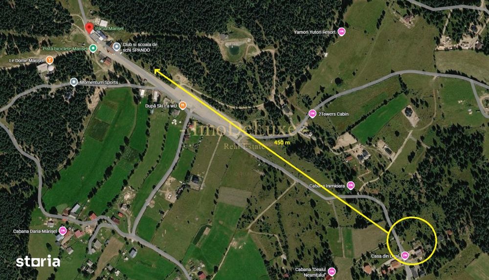 Teren 1 sau 2 cabane, PUZ, 1500mp, Marisel, la 400m de partia de Ski