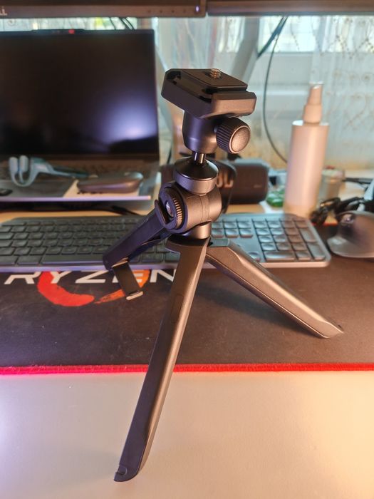 Pgytech MantisPod 2.0 Trepied Vlogging cu Cap Bila Negru