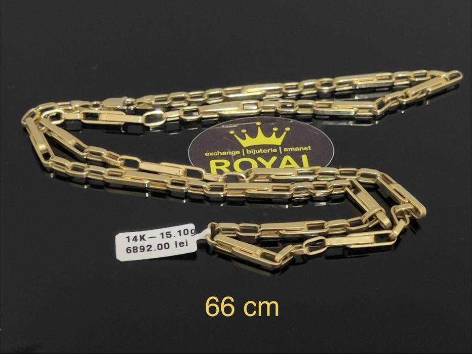 Bijuteria Royal CB : Lant barbatesc aur 14k 585 15,10 gr