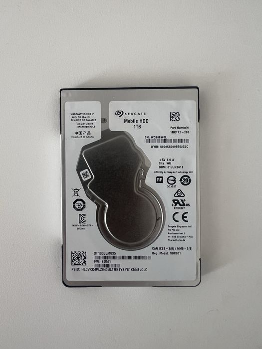 Жесткий диск Seagate Mobile HDD емкостью 1 ТБ
