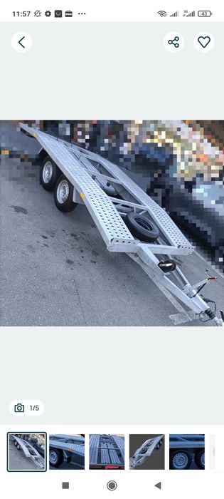 Remorcă platformă trailer auto, accept variante