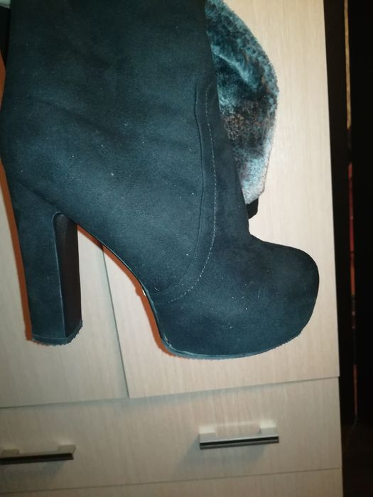 Ботфорды, замшевые