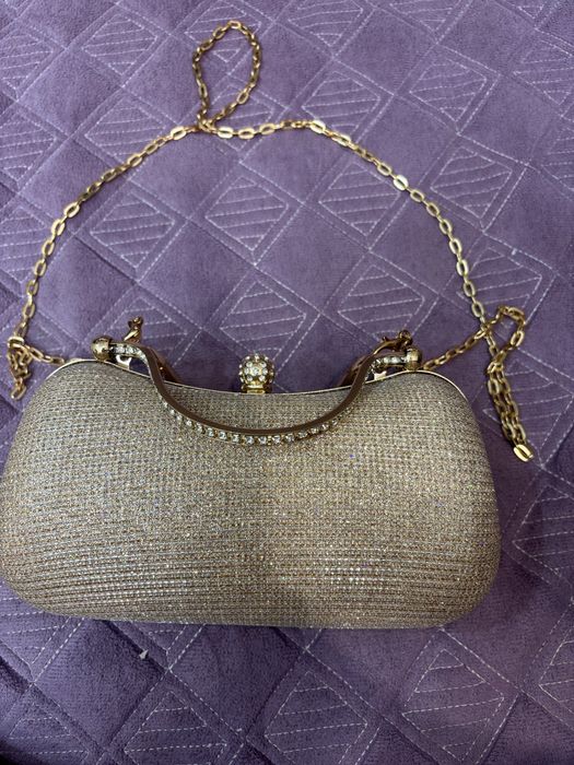 Клатч блестящий вечерний