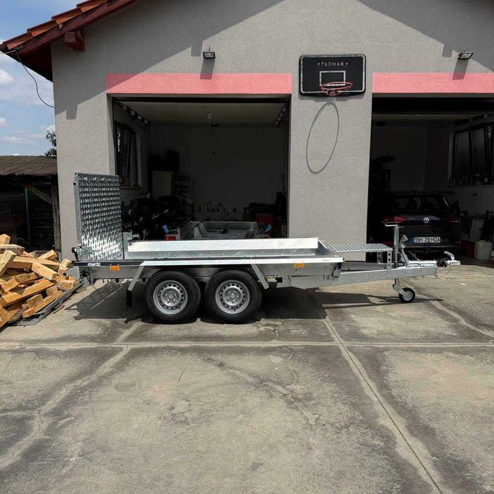 Remorcă utilaje Martz Bau 300/2 dublu ax 2700kg roti 185R14C