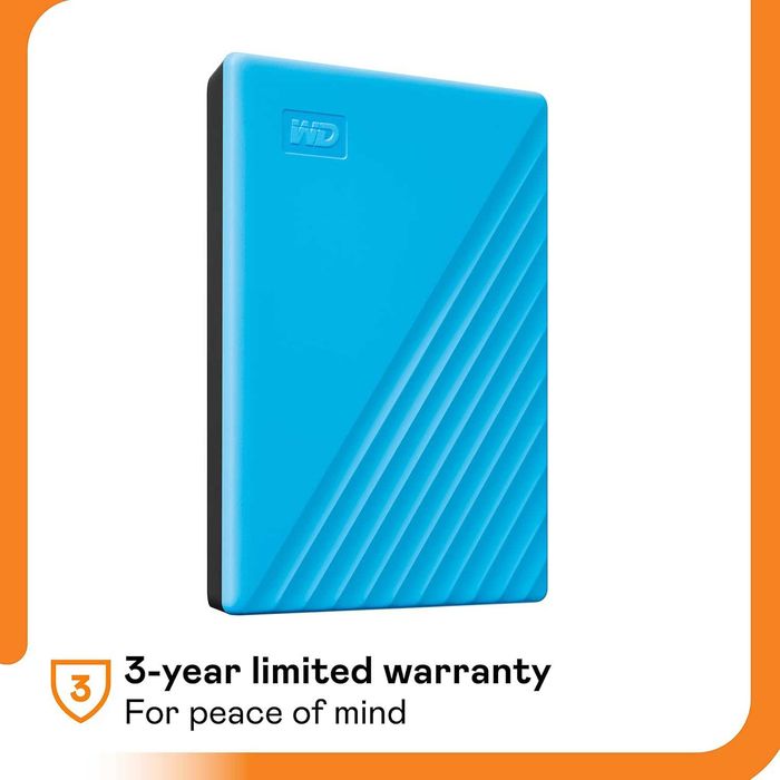 Hard Disk extern Western Digital My Passport 6TB, albastru, USB3.0, USB2.0,sigilat