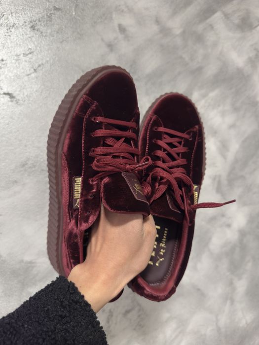 Adidasi Puma Fenty by Rihanna burgundi velvet
