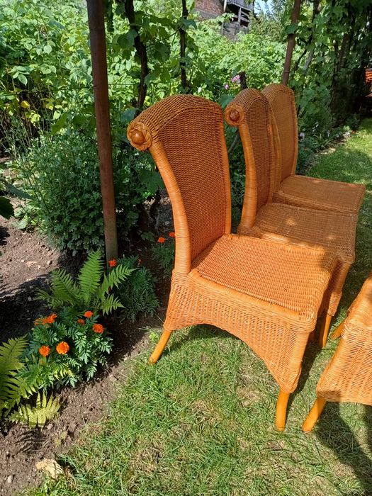 Set 4 Scaune împletite terasă