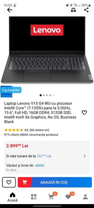Vand laptop sigilat Lenovo