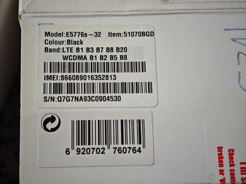 Router wireless portabil Huawei E5776s-32, 4G LTE, Hotspot, mini sim